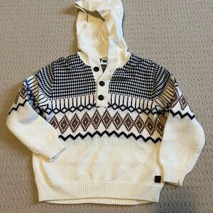 Fair isle hoodie sweater-boys